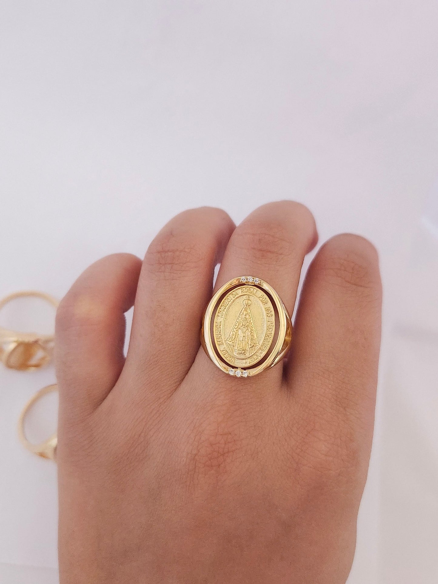 ANEL DUPLO MEDALHA N. S. APARECIDA