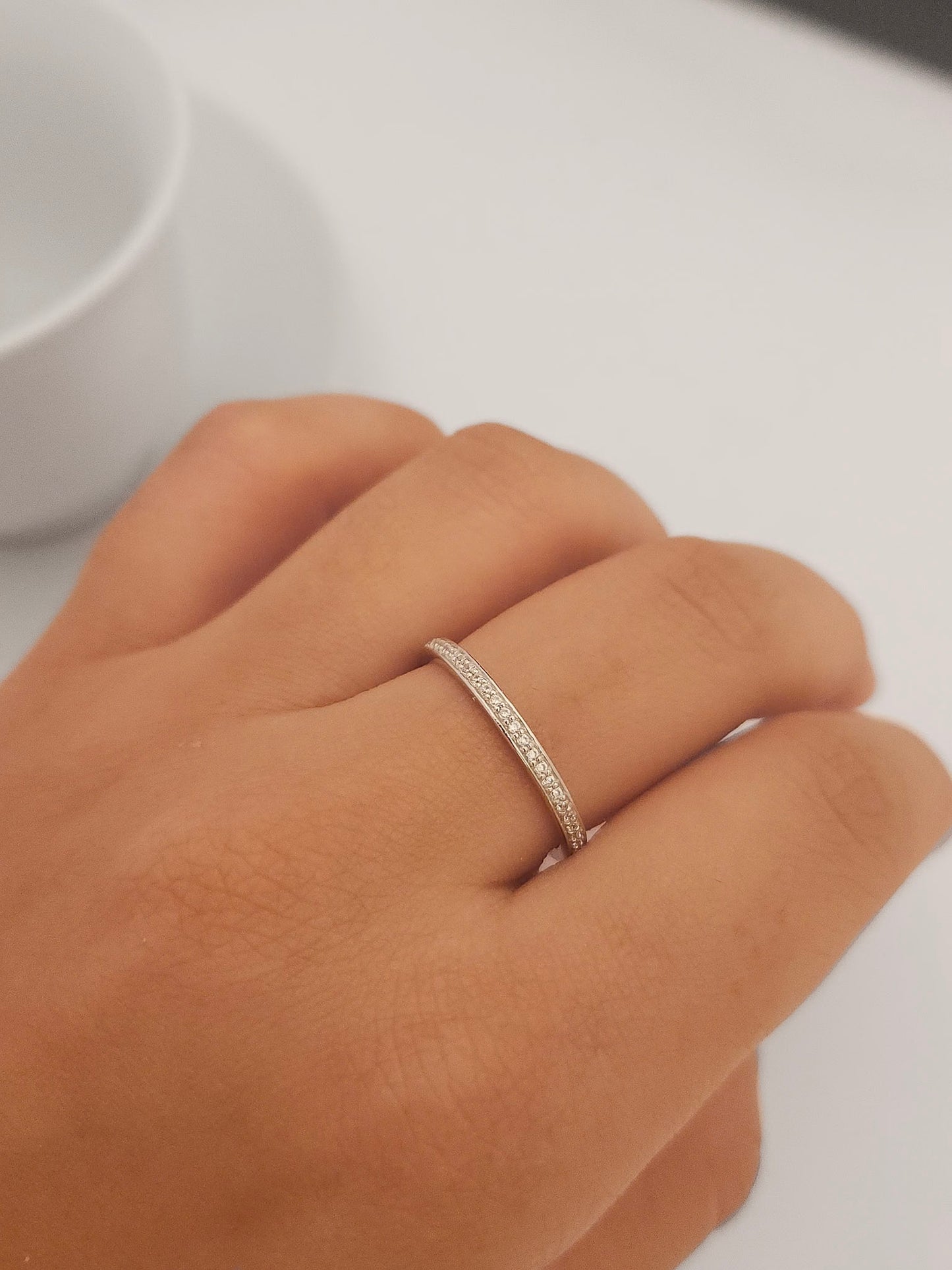 ANEL MEIA ALIANÇA TRILHO INTEIRO