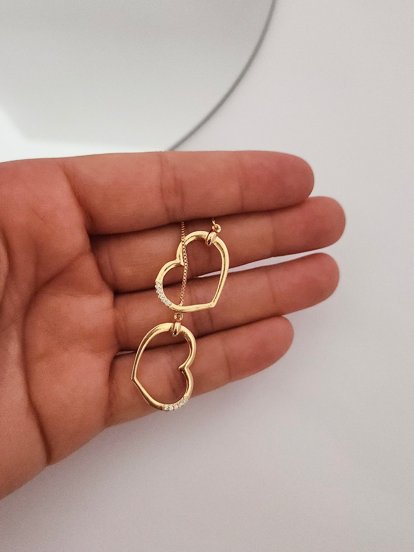 CORRENTE GRAVATINHA CORAÇÃO DUPLO