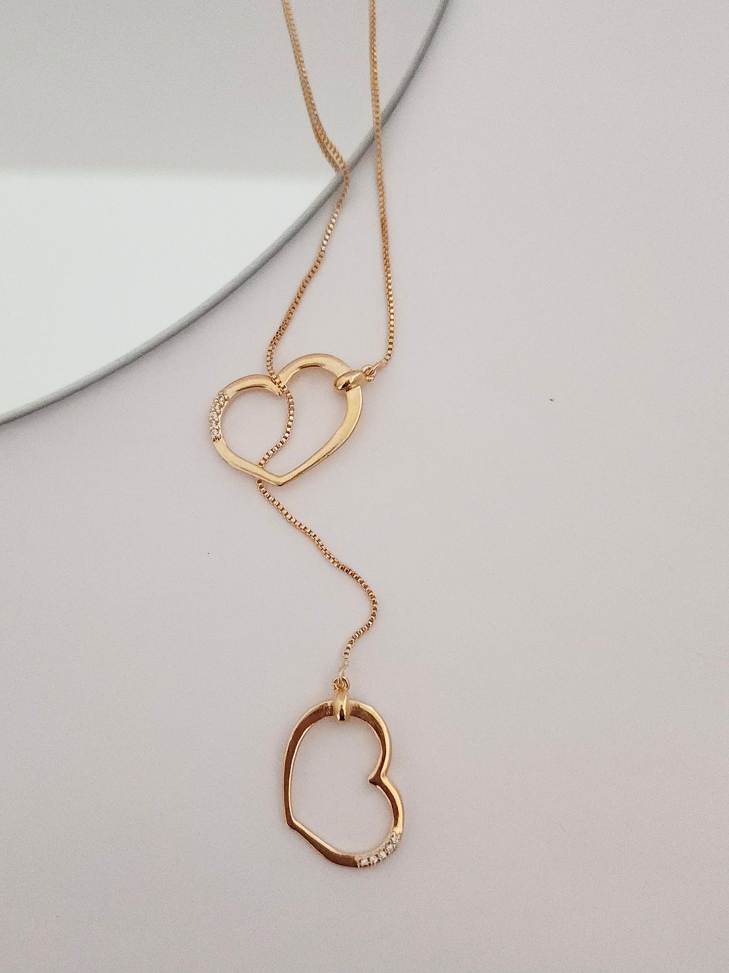 CORRENTE GRAVATINHA CORAÇÃO DUPLO