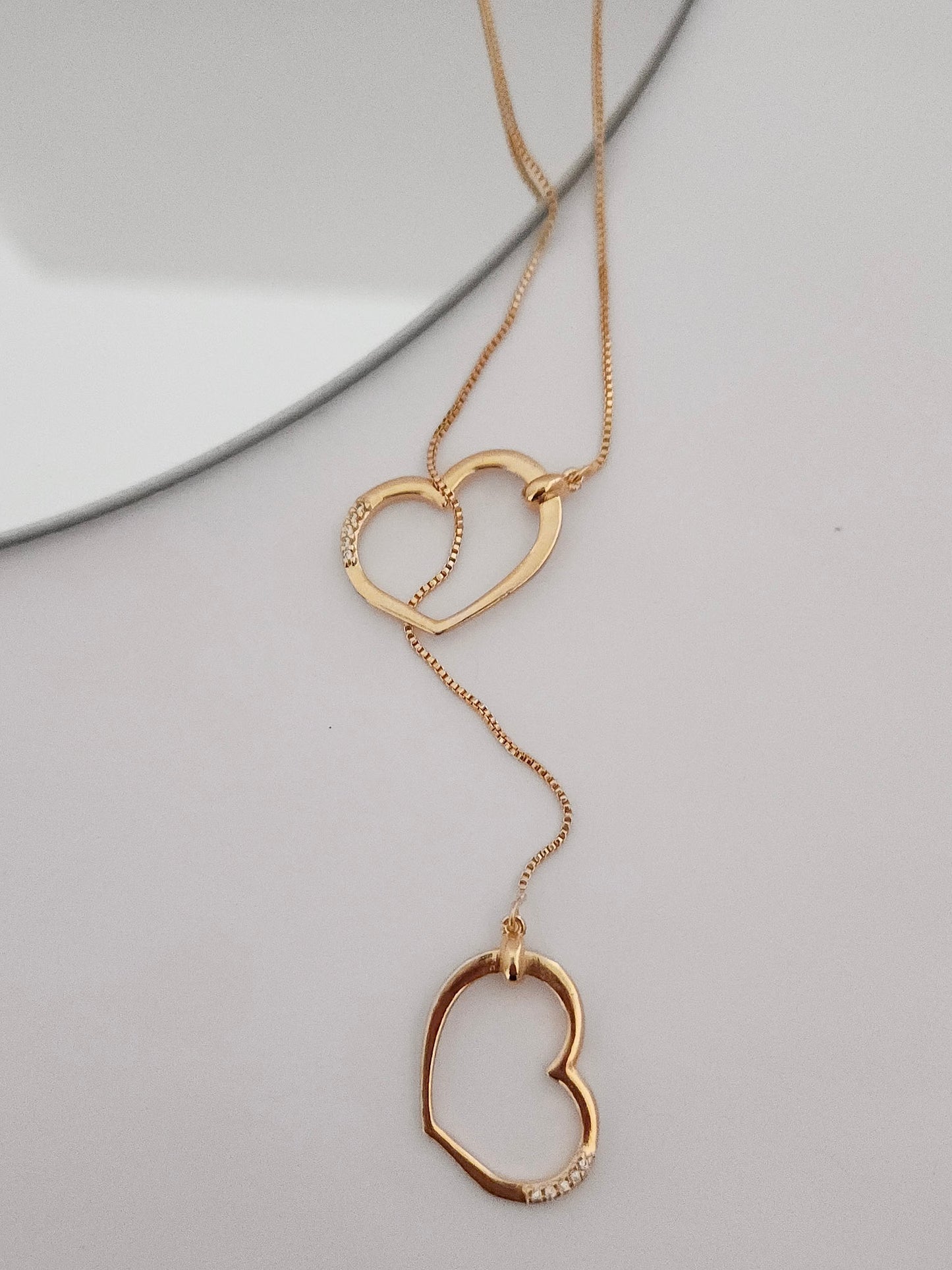 CORRENTE GRAVATINHA CORAÇÃO DUPLO