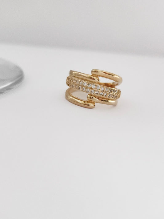 ANEL TORCIDO RETO COM MICROZIRCÔNIA